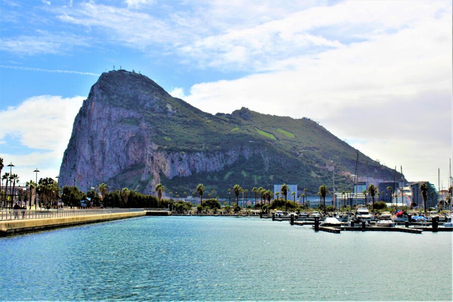 Rock Of Gibraltar Port Sea Yachts Bay Coast. Travel Escapes