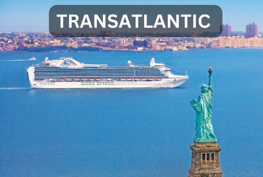 Crown Princess entering New York with Statue of Liberty in the forefront. Travel  Escapes 
